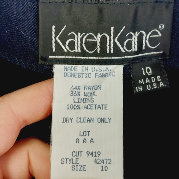Karen Kane Blue Straight Leg Pants 3454 - Picture 6 of 8